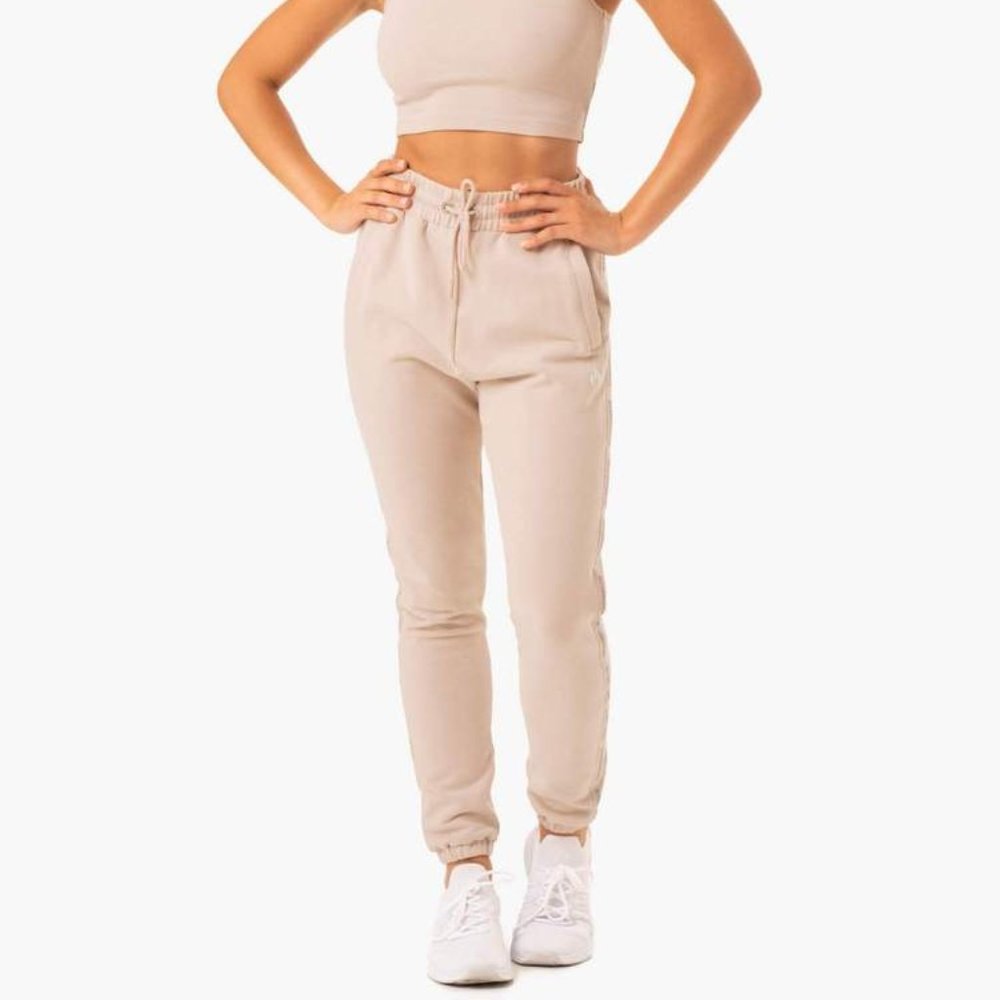 Base High Waisted Track Pants - Mushroom - S